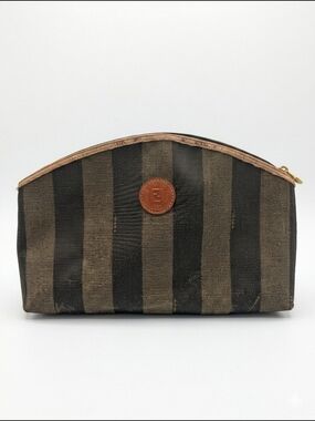 ​Fendi Vintage Pequin Stripe Cosmetic Pouch Bag